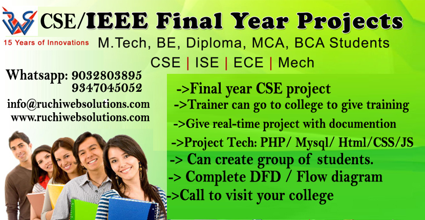 final year projects for cse in hyderabad
